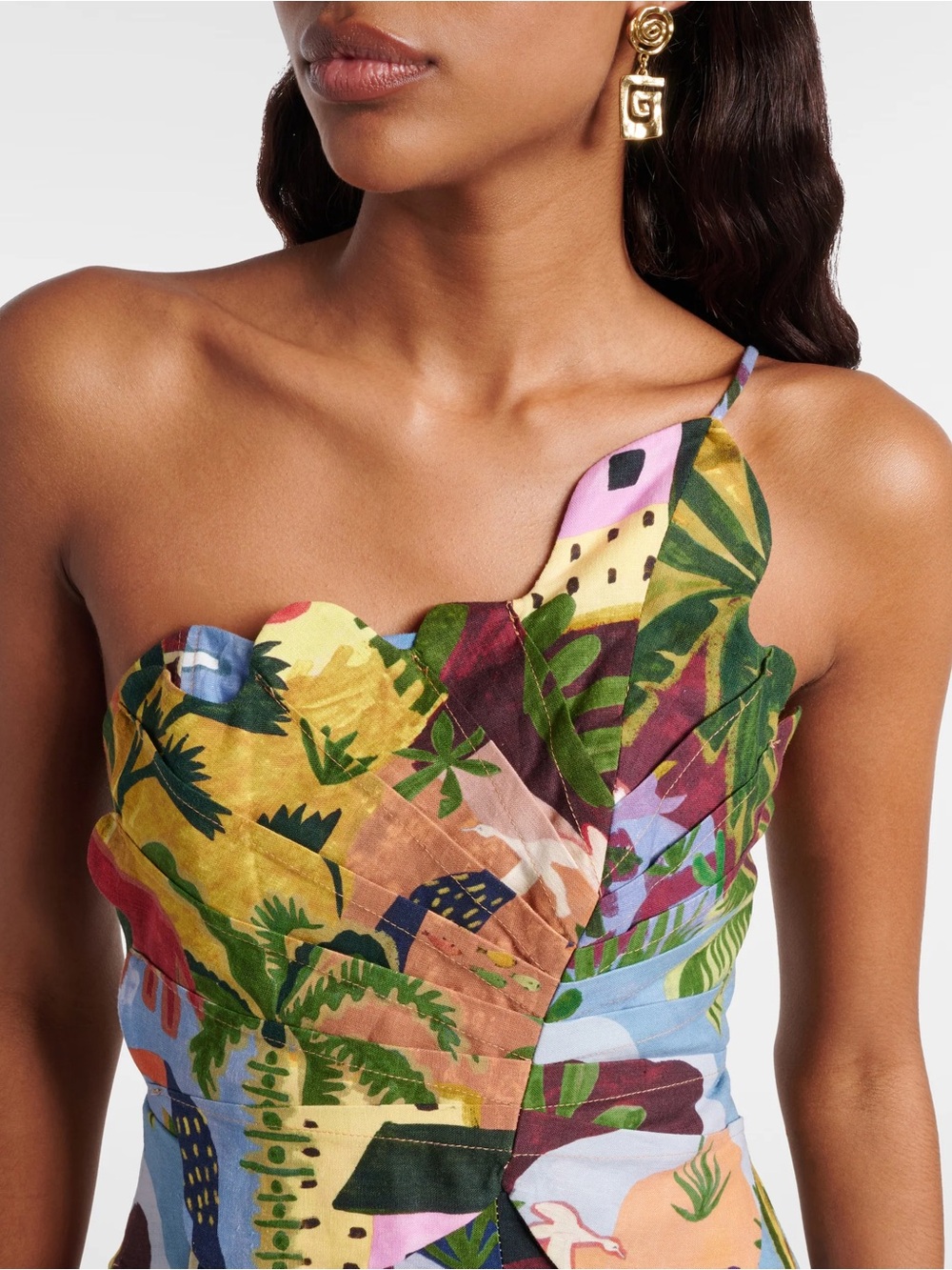TROPICAL PAINTING MINI DRESS - Picture 2 of 4